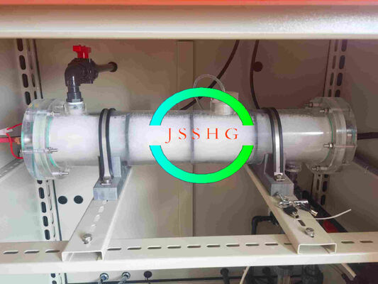 Large efficient on site sodium hypochlorite generator