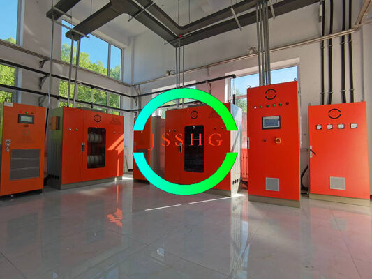 Large high efficiency on set sodium hypochlorite generator