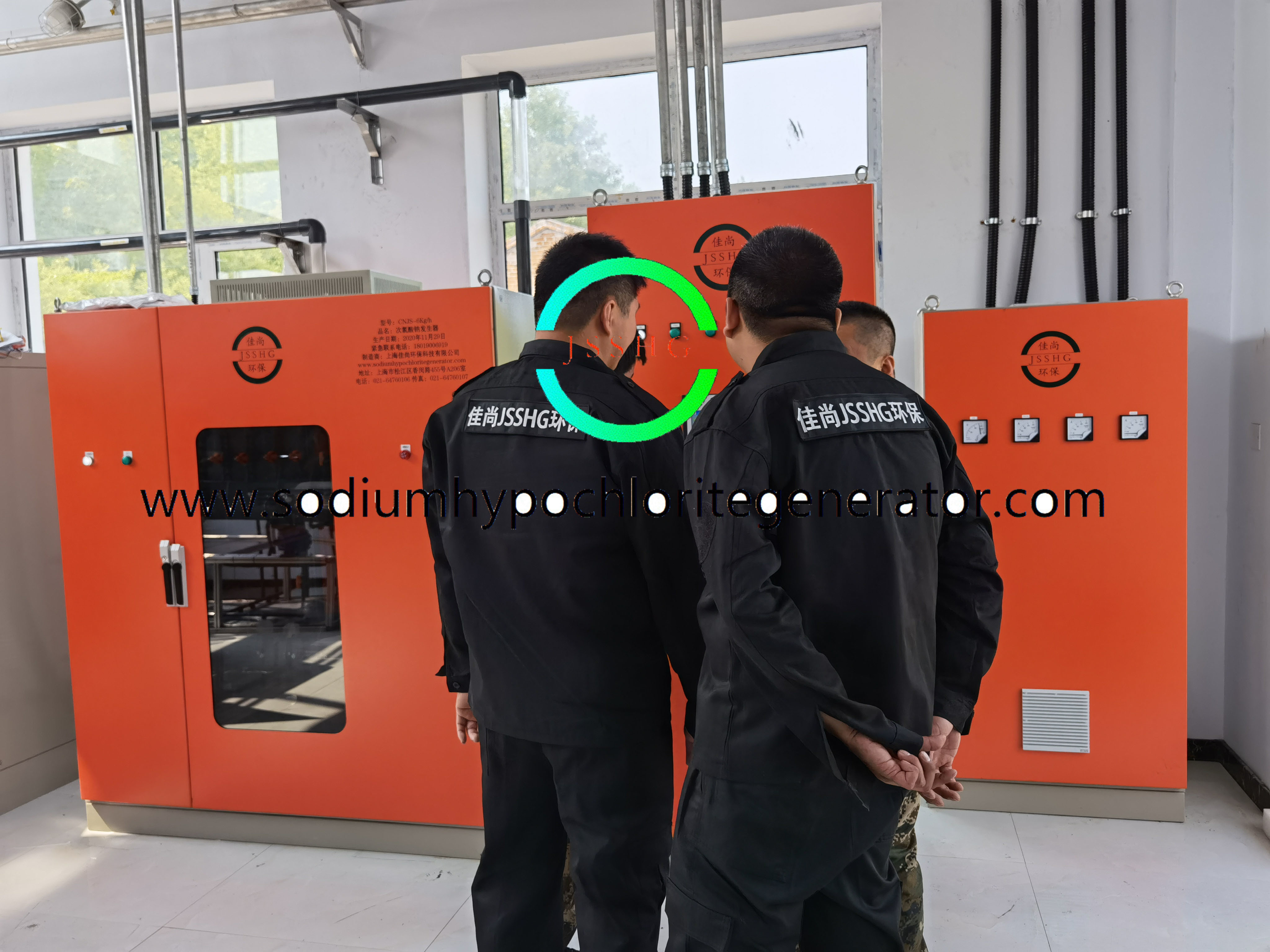 Automatic sodium hypochlorite generator system for sewage disposal